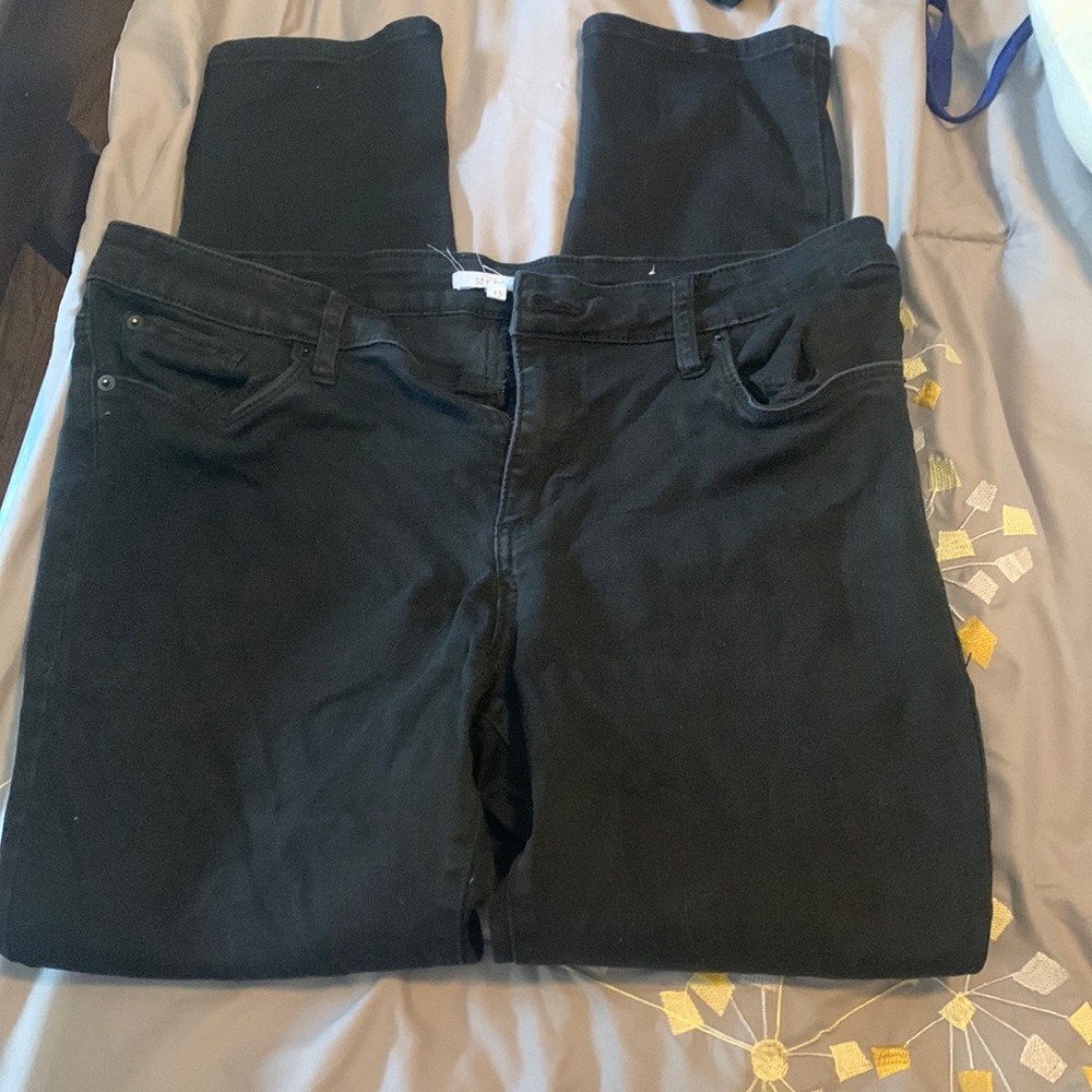 Black ankle length jeans with stretch